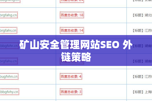 矿山安全管理网站SEO 外链策略