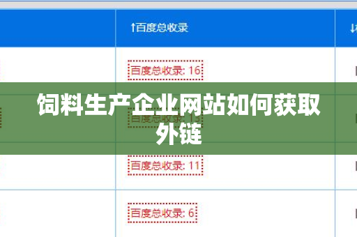 饲料生产企业网站如何获取外链