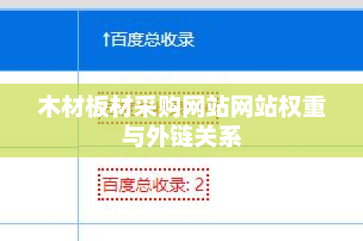 木材板材采购网站网站权重与外链关系