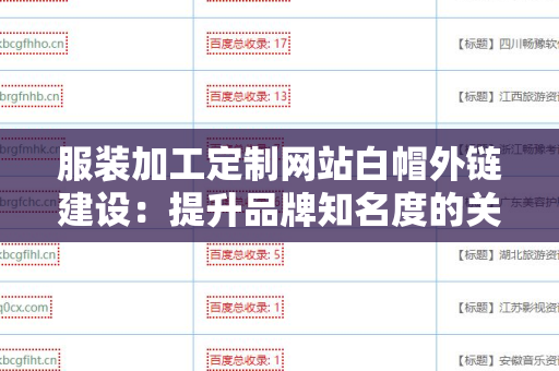 服装加工定制网站白帽外链建设：提升品牌知名度的关键策略