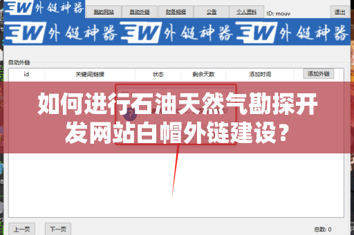 如何进行石油天然气勘探开发网站白帽外链建设？