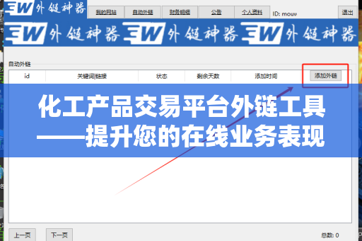 化工产品交易平台外链工具——提升您的在线业务表现