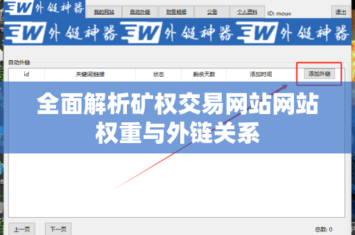 全面解析矿权交易网站网站权重与外链关系
