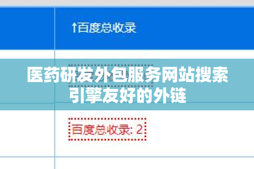 医药研发外包服务网站搜索引擎友好的外链