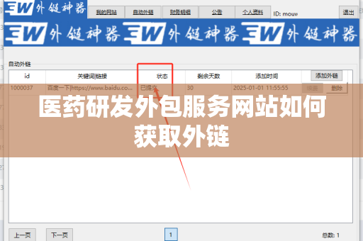 医药研发外包服务网站如何获取外链