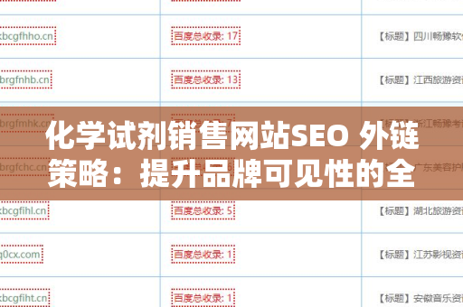 化学试剂销售网站SEO 外链策略：提升品牌可见性的全面指南