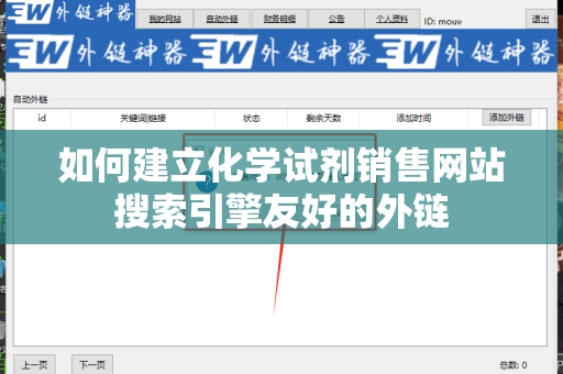 如何建立化学试剂销售网站搜索引擎友好的外链