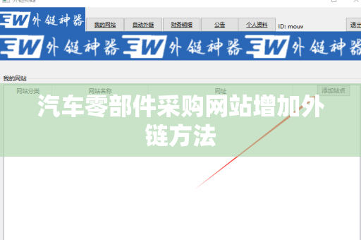 汽车零部件采购网站增加外链方法