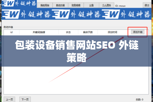 包装设备销售网站SEO 外链策略