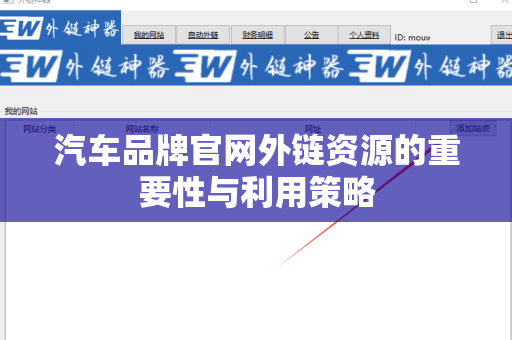 汽车品牌官网外链资源的重要性与利用策略