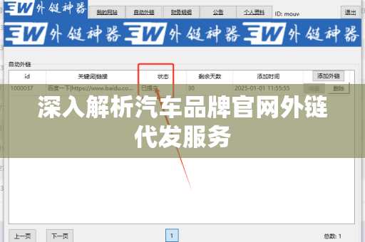 深入解析汽车品牌官网外链代发服务