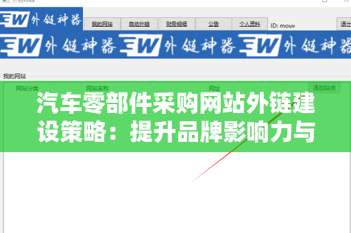 汽车零部件采购网站外链建设策略：提升品牌影响力与流量获取的关键