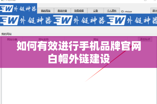 如何有效进行手机品牌官网白帽外链建设