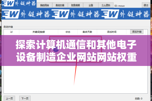 探索计算机通信和其他电子设备制造企业网站网站权重与外链关系