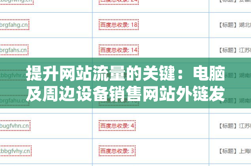 提升网站流量的关键：电脑及周边设备销售网站外链发布技巧