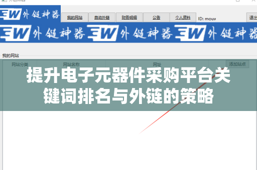 提升电子元器件采购平台关键词排名与外链的策略