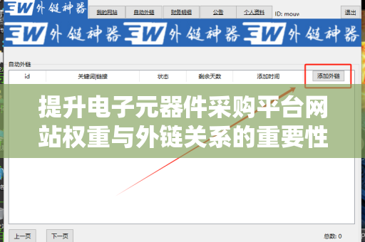 提升电子元器件采购平台网站权重与外链关系的重要性