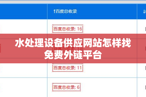 水处理设备供应网站怎样找免费外链平台