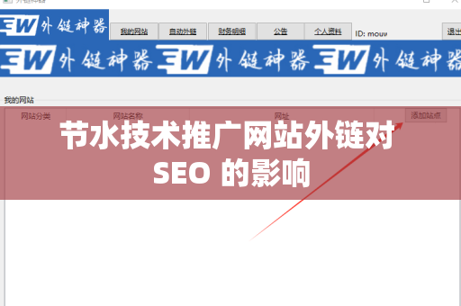 节水技术推广网站外链对 SEO 的影响