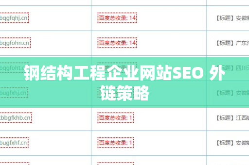 钢结构工程企业网站SEO 外链策略
