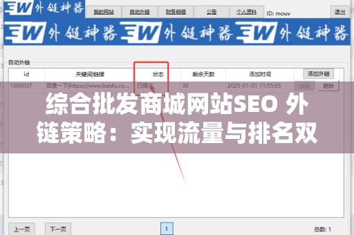 综合批发商城网站SEO 外链策略：实现流量与排名双丰收