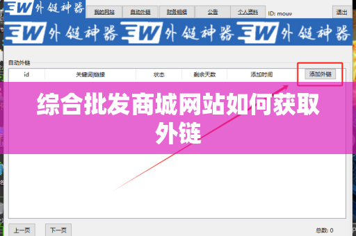 综合批发商城网站如何获取外链