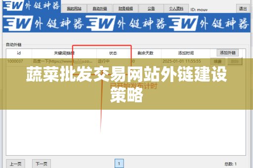 蔬菜批发交易网站外链建设策略