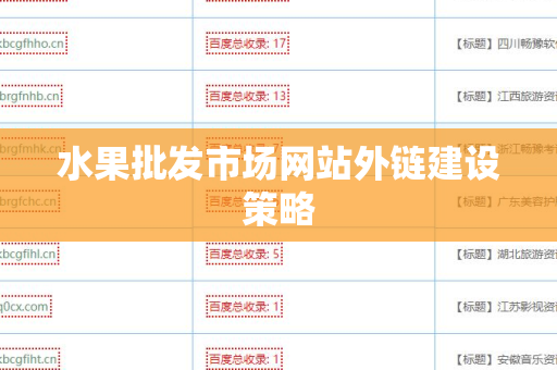 水果批发市场网站外链建设策略