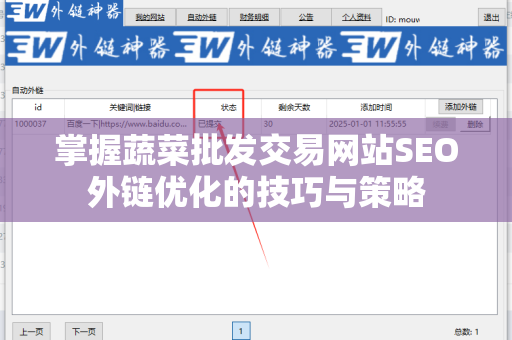 掌握蔬菜批发交易网站SEO外链优化的技巧与策略