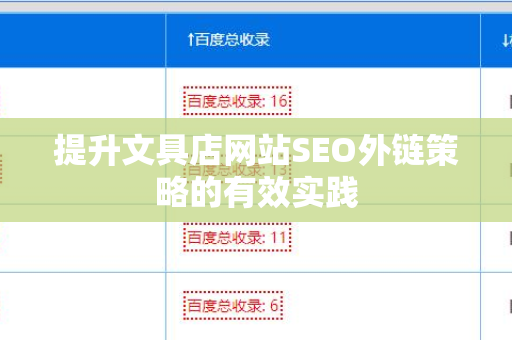提升文具店网站SEO外链策略的有效实践