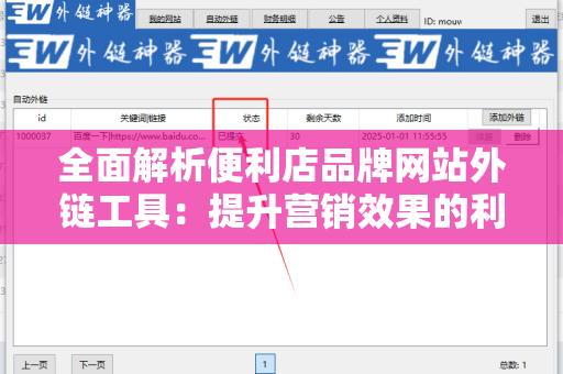 全面解析便利店品牌网站外链工具：提升营销效果的利器