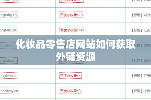 化妆品零售店网站如何获取外链资源