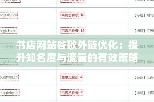 书店网站谷歌外链优化：提升知名度与流量的有效策略