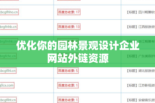 优化你的园林景观设计企业网站外链资源