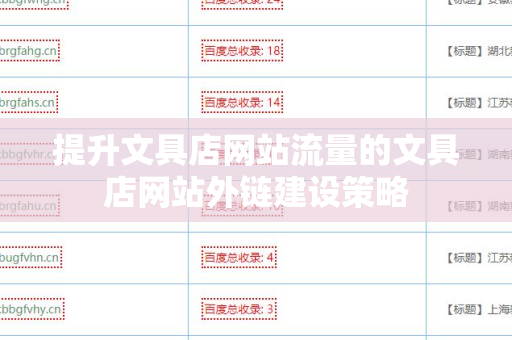 提升文具店网站流量的文具店网站外链建设策略