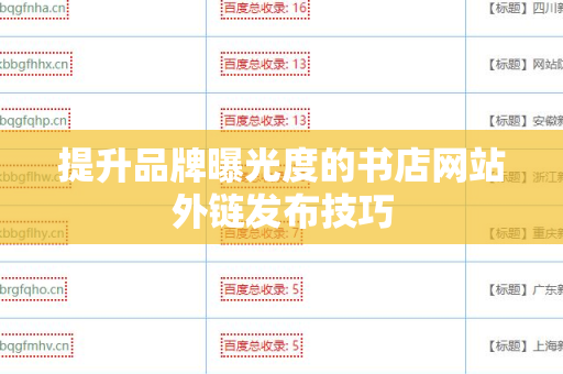 提升品牌曝光度的书店网站外链发布技巧