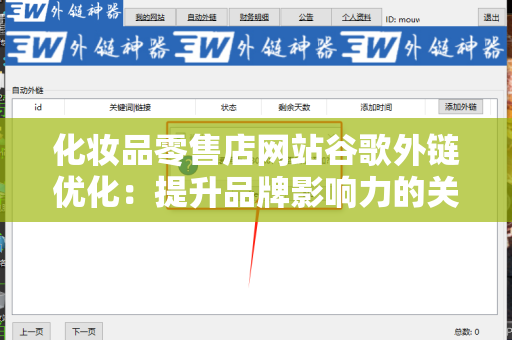 化妆品零售店网站谷歌外链优化：提升品牌影响力的关键策略