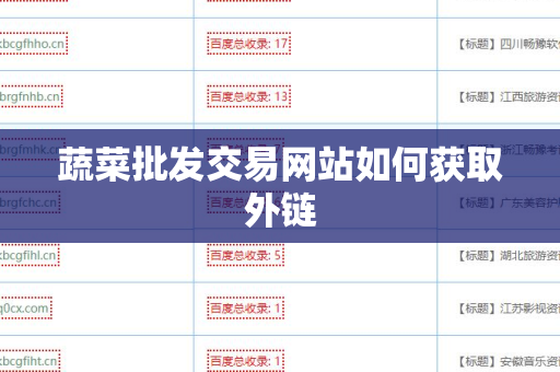 蔬菜批发交易网站如何获取外链