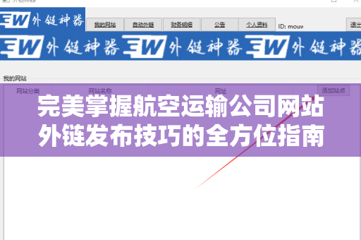 完美掌握航空运输公司网站外链发布技巧的全方位指南