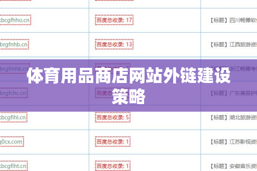 体育用品商店网站外链建设策略