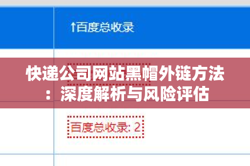快递公司网站黑帽外链方法：深度解析与风险评估