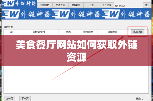 美食餐厅网站如何获取外链资源