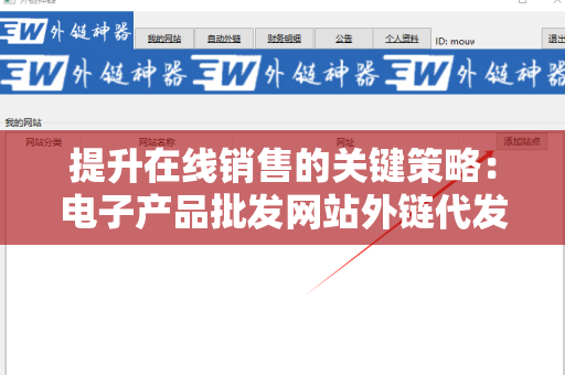 提升在线销售的关键策略：电子产品批发网站外链代发服务