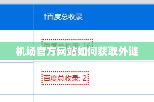 机场官方网站如何获取外链