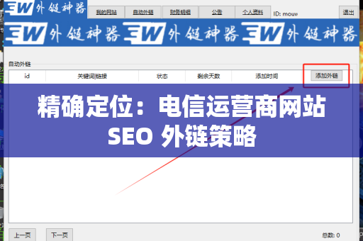精确定位：电信运营商网站SEO 外链策略