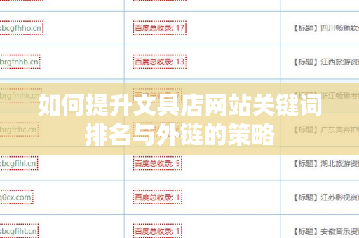 如何提升文具店网站关键词排名与外链的策略