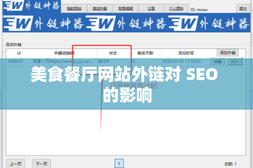 美食餐厅网站外链对 SEO 的影响