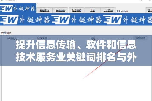 提升信息传输、软件和信息技术服务业关键词排名与外链的策略