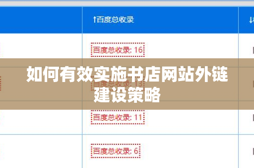 如何有效实施书店网站外链建设策略