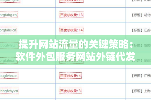 提升网站流量的关键策略：软件外包服务网站外链代发服务